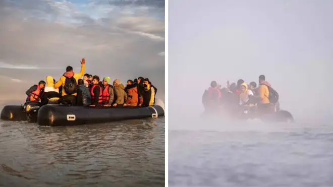Migrants making the crossing to the UK