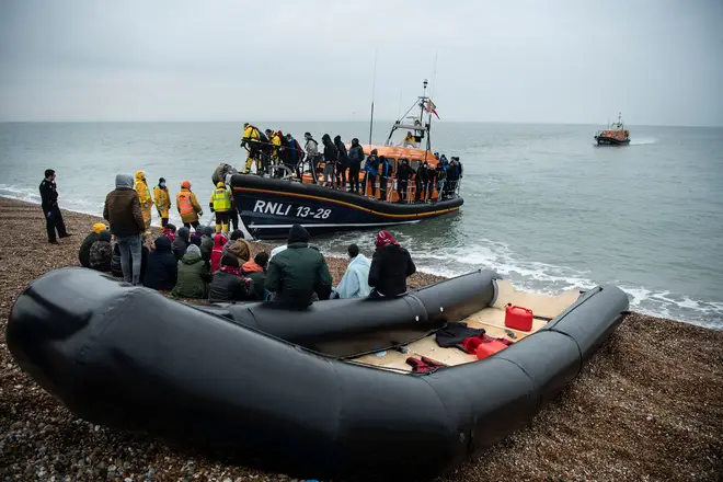 Migrants arriving in the UK