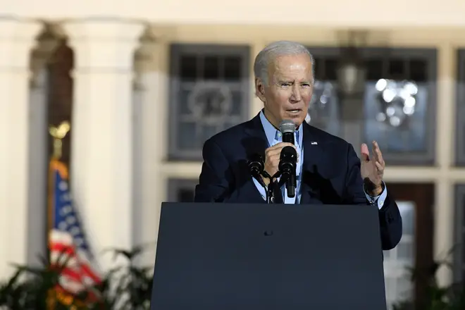 Joe Biden speaking ahead of the midterms on Sunday
