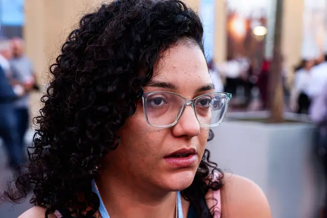 Sanaa Seif, sister of imprisoned British-Egyptian activist Alaa Abdel Fattah