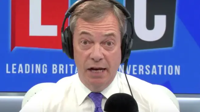 Nigel Farage took time out of his LBC show to respond to criticisms