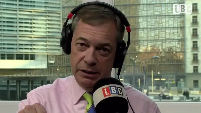 Nigel Farage hosted his show from Brussels on Wednesday