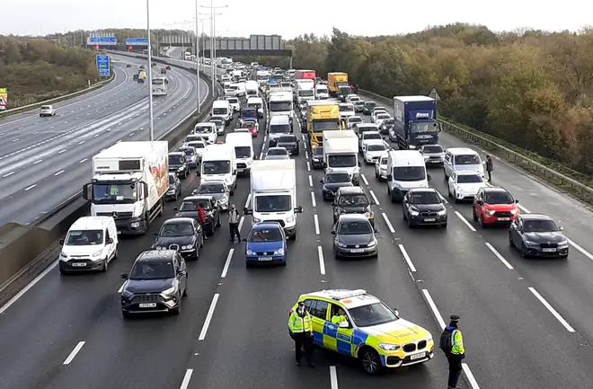 There are tailbacks of up to five miles