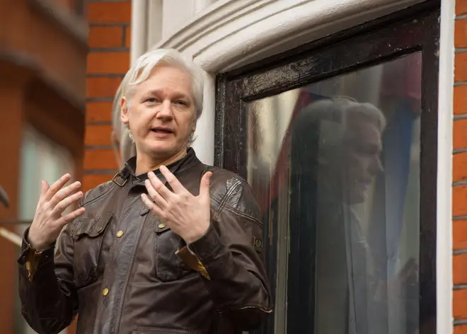 Julian Assange made regular public appearances from the embassy