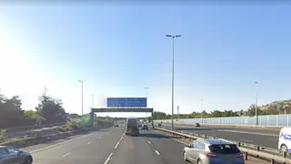 The M27, near where the collision took place