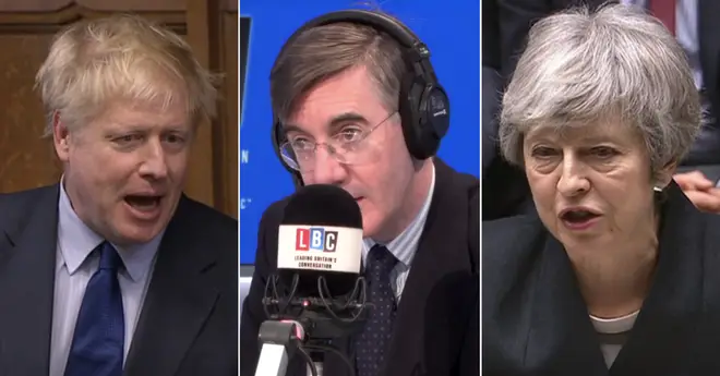 Jacob Rees-Mogg says former Foreign Secretary Boris Johnson is "leading the field" in the race to succeed Theresa May as Tory leader