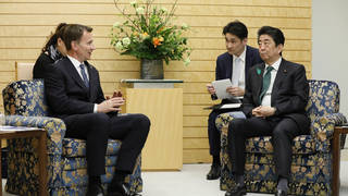 Jeremy Hunt met with Japanese Prime Minister Shinzo Abe
