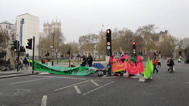Protesters block Parliament Square for a second day