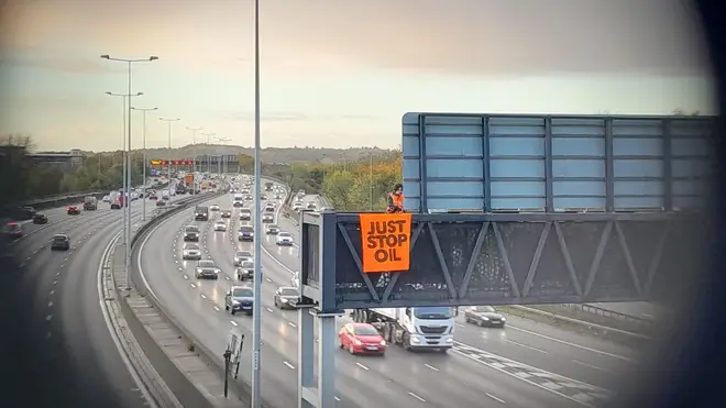 Protesters returned to the M25