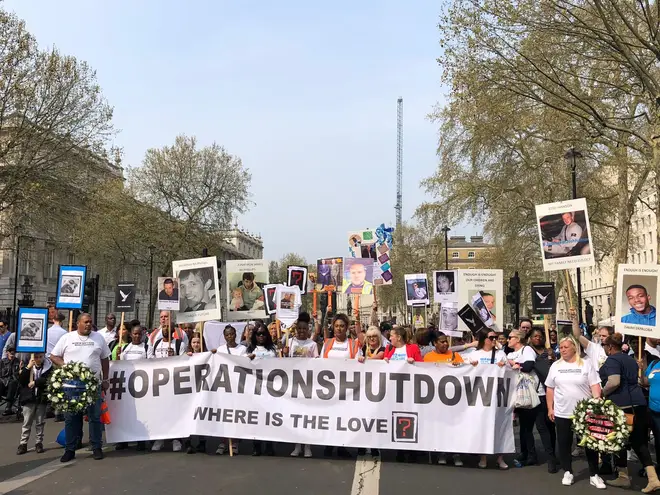 Operation Shutdown protesters in Whitehall