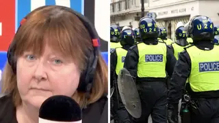 ‘This police force has turned into a militia!’: Caller says police are ‘out of control’ after arrest of LBC reporter Charlotte Lynch
