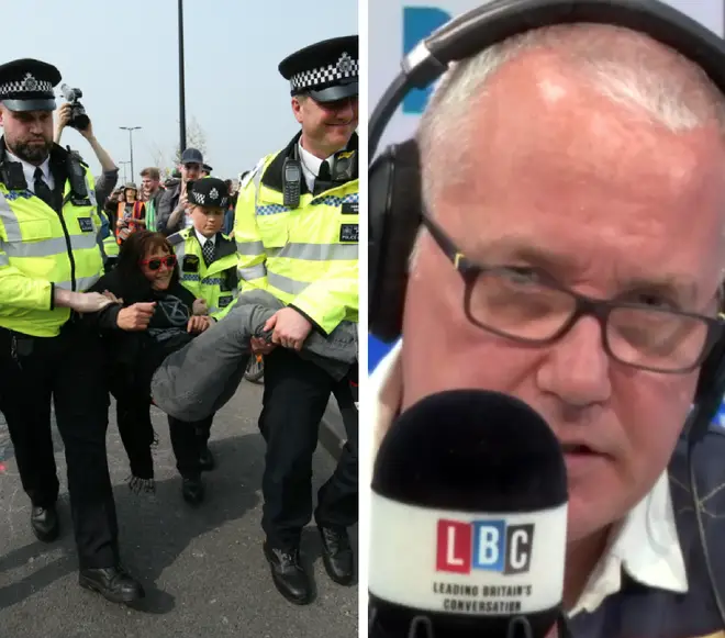Eddie Mair asked the Met Police whether they were prepared to arrest everyone on Waterloo Bridge