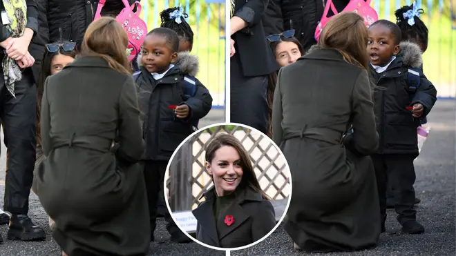 Kate gave a little boy her poppy during a royal outing