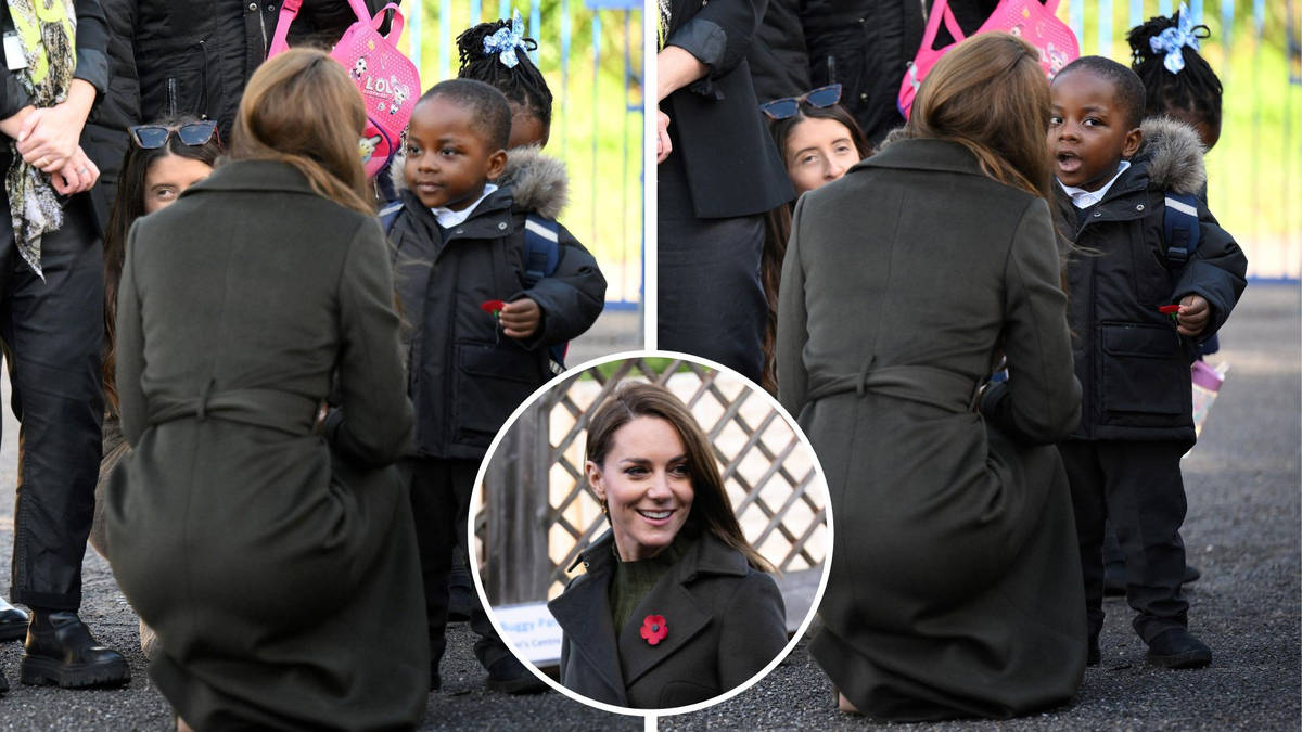 Kate Middleton gives boy her poppy in sweet moment during visit to London children’s centre