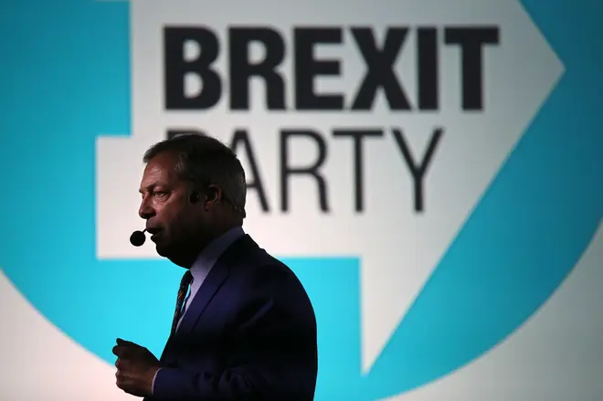 Nigel Farage speaks at the launch of The Brexit Party