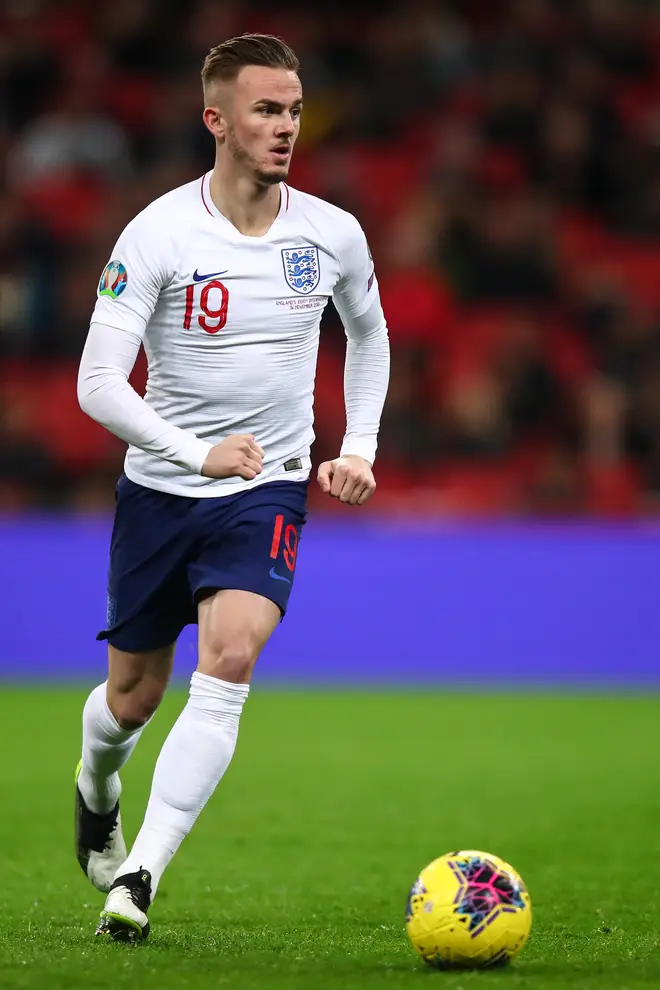 James Maddison making his only appearance for England so far