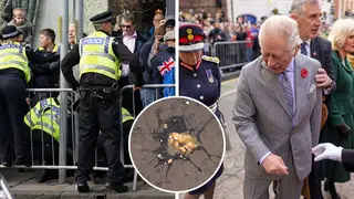 An egg was hurled at the King during a walkabout in York