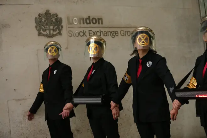 Protesters are targeting the financial sector