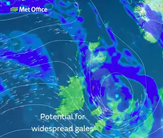 The Met Office are warning there is potential for widespread gales at the weekend.