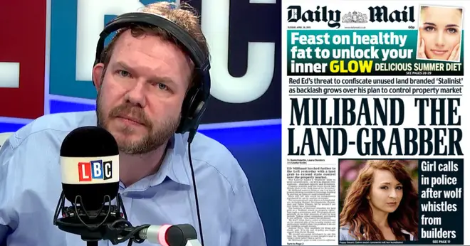 James O'Brien recalled the Daily Mail headline criticising Ed Miliband