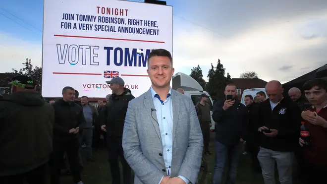 Tommy Robinson announced his plan to stand in the EU elections on Thursday
