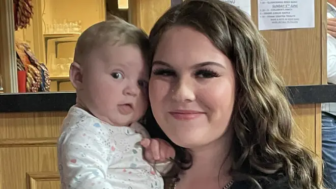 Chloe, 18, is believed to be with her one-year-old daughter.