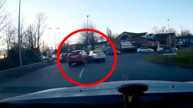 Dash cam footage captured the crash in the West Midlands
