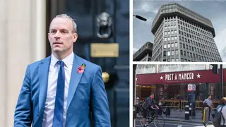 Dominic Raab faced accusations about his behaviour to staff and 'throwing a Pret salad around'