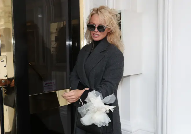 Pamela Anderson visiting the Wikileaks founder at the Ecuadorian embassy in London.