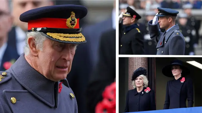 Charles led the memorial service at the Cenotaph in Whitehall