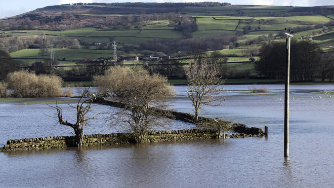 Flooding in Silsdend, Yorkshire, in March 2019.