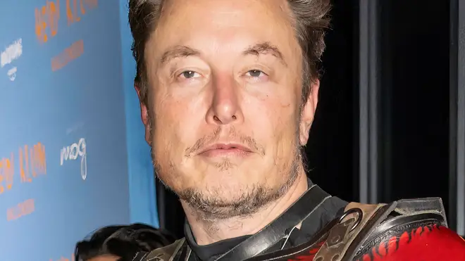 Elon Musk is pictured at a Halloween party in New York last month