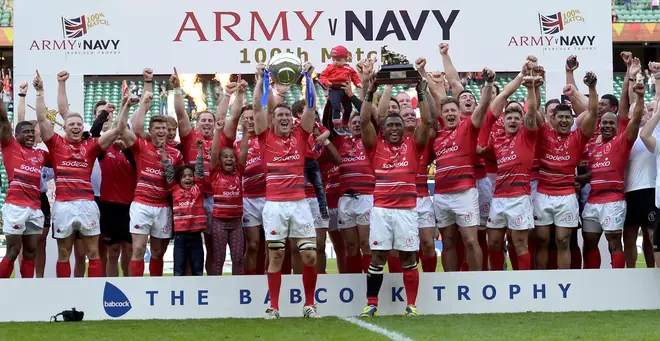 The army won the match for the third year in a row.