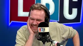 James O'Brien smiling in the LBC studio