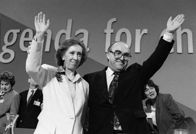 John Smith with Margaret Beckett at the Labour Party Conference in 1992