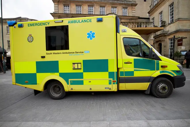 One firework hit the driver's side of the ambulance and bounced off the bonnet