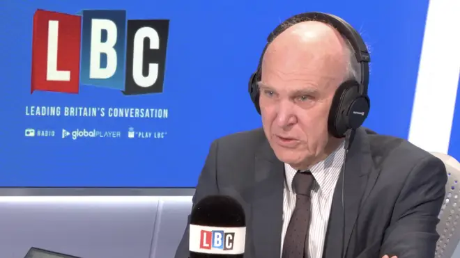 Sir Vince Cable in the LBC studio