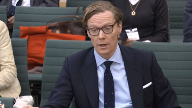 Alexander Nix, chief executive of Cambridge Analytica, gives evidence at a parliamentary committee on fake news in February 2018.