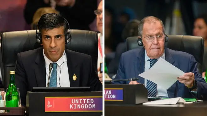 Rishi Sunak spoke out over Putin's lack of attendance at the G20