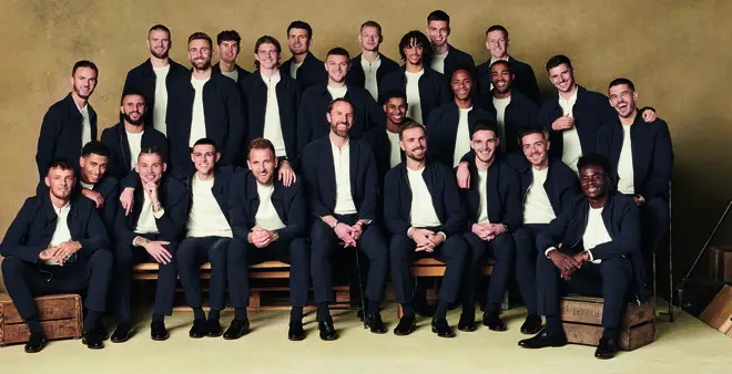 The England squad before leaving to the World Cup