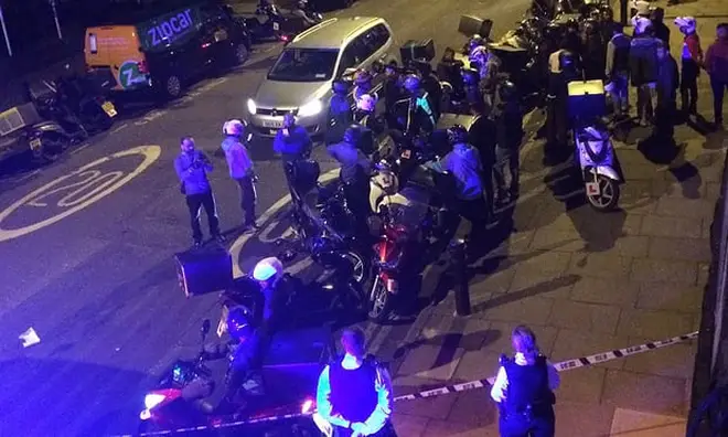 The scene after last nights acid attack spree in London