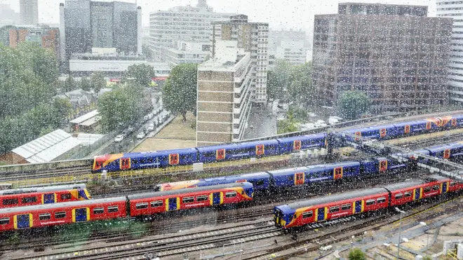 South Western Railway trains approaching Waterloo Station