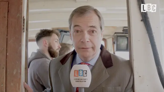 Nigel Farage on the Brexit boat