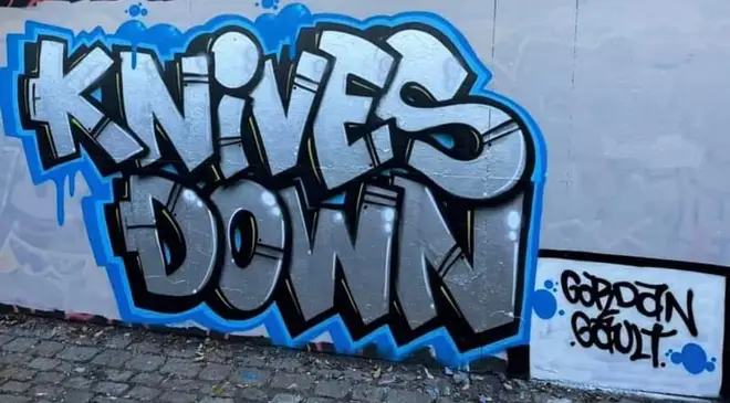 The Knives Down mural