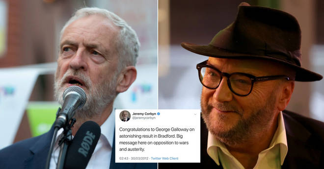 Jeremy Corbyn's tweet about George Galloway has resurfaced