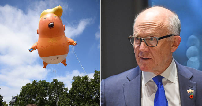 Woody Johnson admitted he found the Trump blimp funny