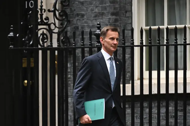 Jeremy Hunt leaving Downing Street on Thursday