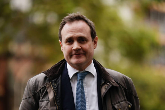 Tom Tugendhat leaving Westminster magistrates court today