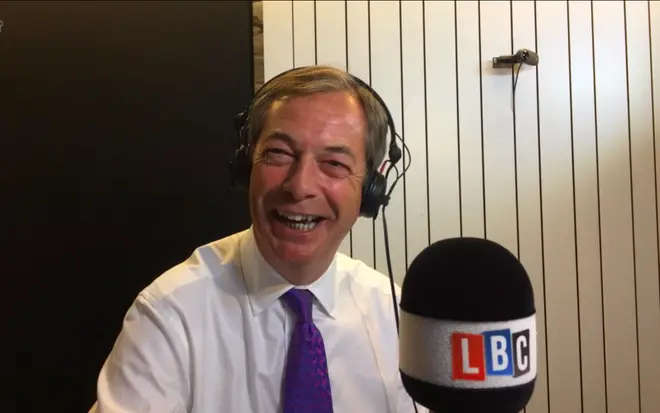 Nigel Farage couldn't help but laugh.