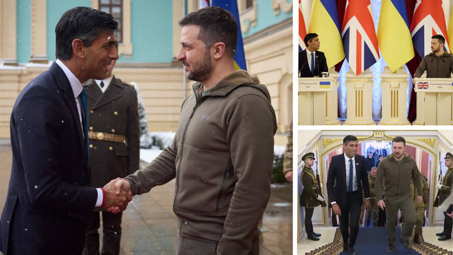Rishi Sunak pledges £50 million military aid to Ukraine as he meets  Volodymyr Zelensky... - LBC